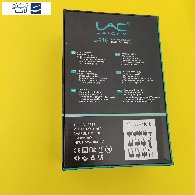 ماشین اصلاح مو سر و صورت لایچی مدل L-919 ماشین اصلاح مو سر و صورت لایچی مدل L-919