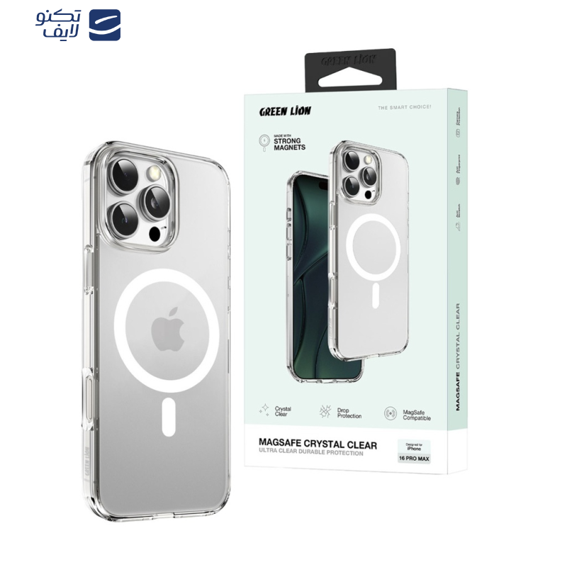 کاور گرین لاین مدل GNMCRYC16PMCL مناسب برای گوشی موبایل اپل iPhone 16 Pro Max