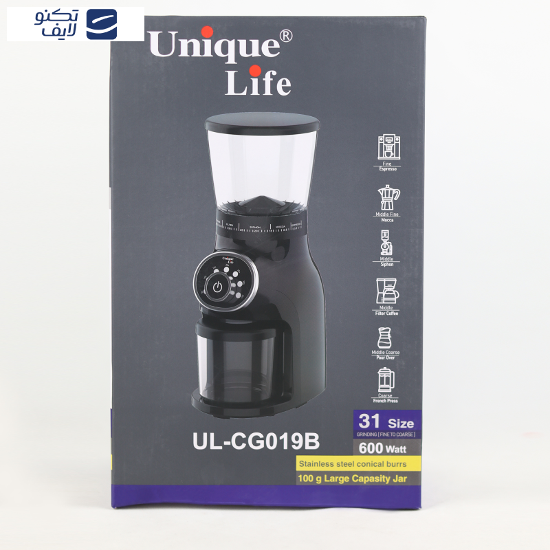 آسیاب قهوه یونیک لایف مدل UL-CG019B