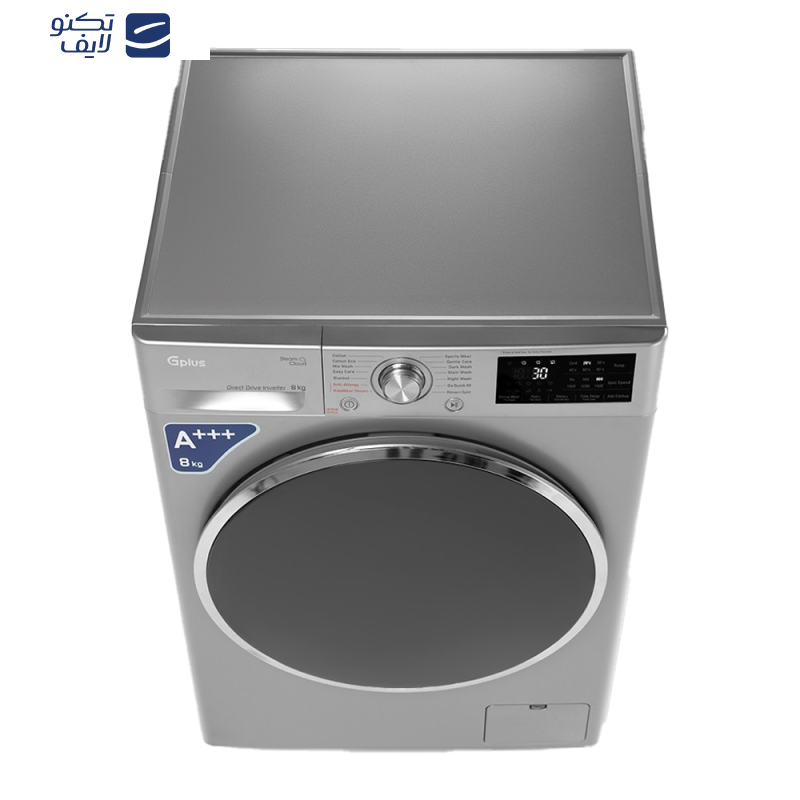 ماشین لباسشویی اتوماتیک جی پلاس مدل GWM-P88S ظرفیت 8 کیلوگرم