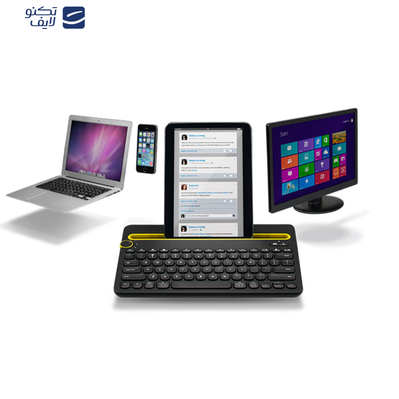 کیبورد بی سیم لاجیتک مدل K480، سوییچ ممبران ، TenKeyLess