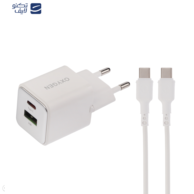 شارژر دیواری 30 وات اکسیژن مدل CH-9 به همراه کابل USB-C