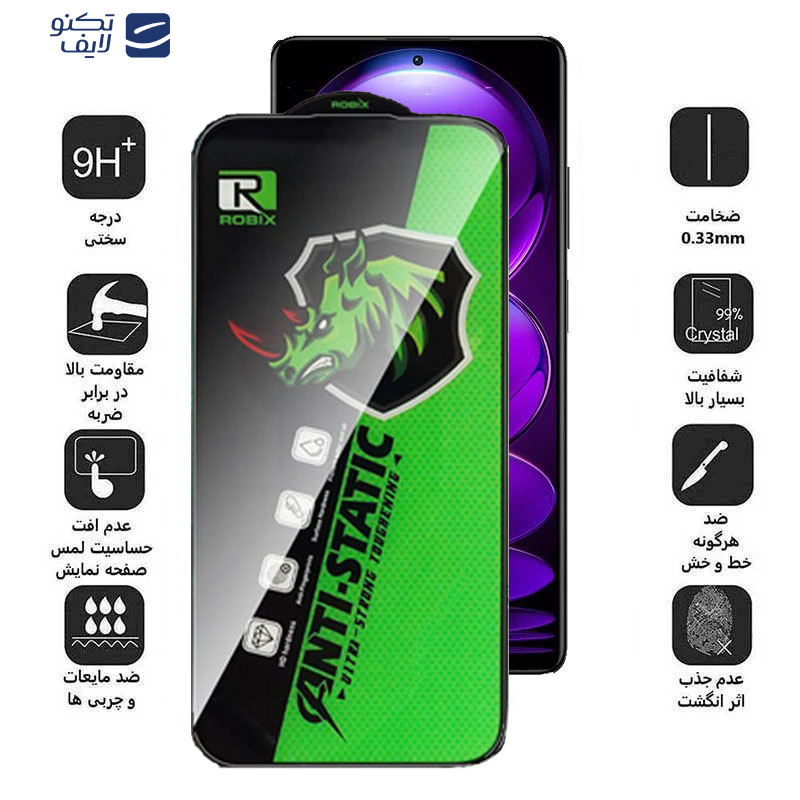 محافظ صفحه نمایش اپیکوی مدل Rhino Robix مناسب برای گوشی موبایل شیائومی Redmi Note 12 Explorer/Note 12 Discovery/Note 12 Pro Speed/Note 12R Pro/Note 12 Turbo