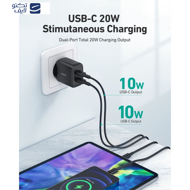 شارژر دیواری 20 وات آکی مدل PA-R1S