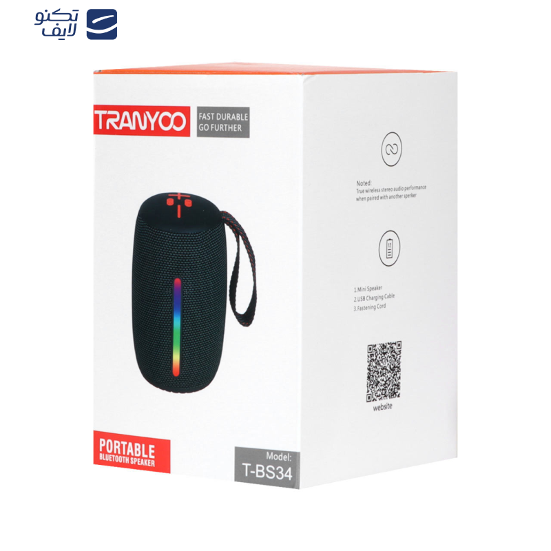 اسپیکر بلوتوثی قابل حمل ترانیو مدل BS34