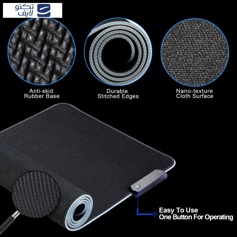 ماوس پد مخصوص بازی مدل FSD-15 RGB-80CM