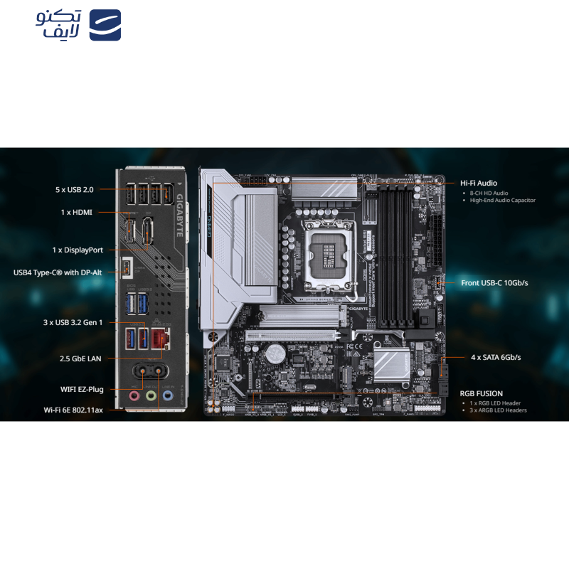 مادربرد گیگابایت مدل B860M GAMING WIFI6