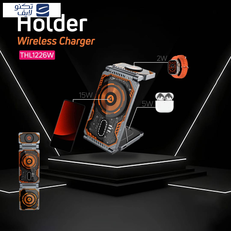 پایه نگهدارنده و شارژر بی سیم گوشی موبایل تسکو مدل THL 1226W