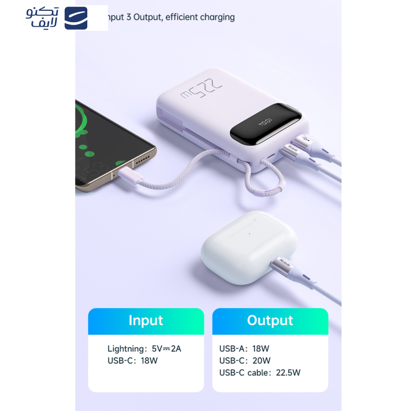 پاوربانک مک دودو مدل MC-324 ظرفیت 10000 میلی آمپر ساعت