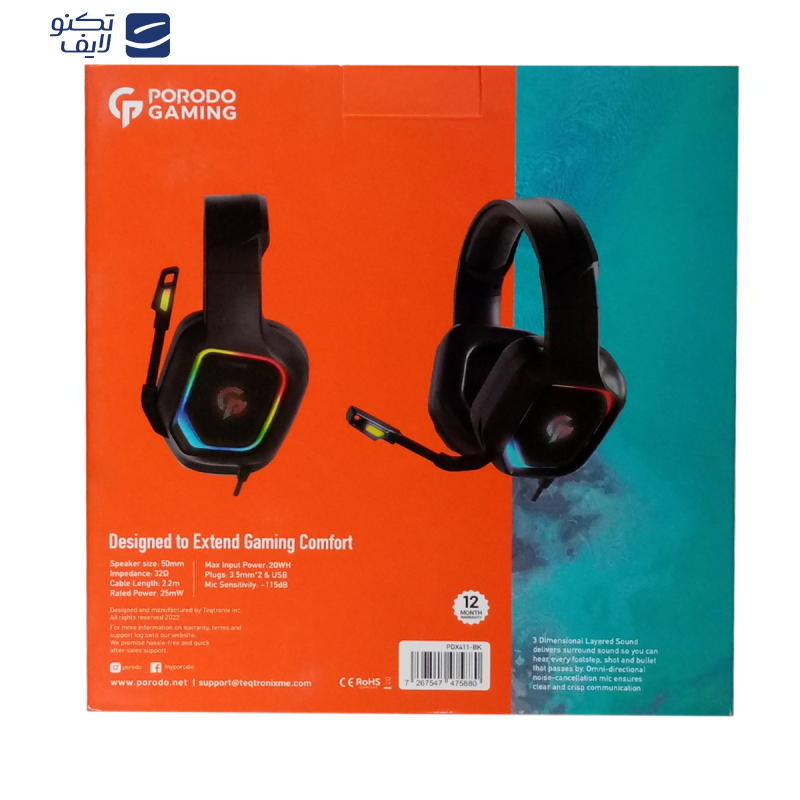 هدست مخصوص بازی پرودو مدل PDX411-BK