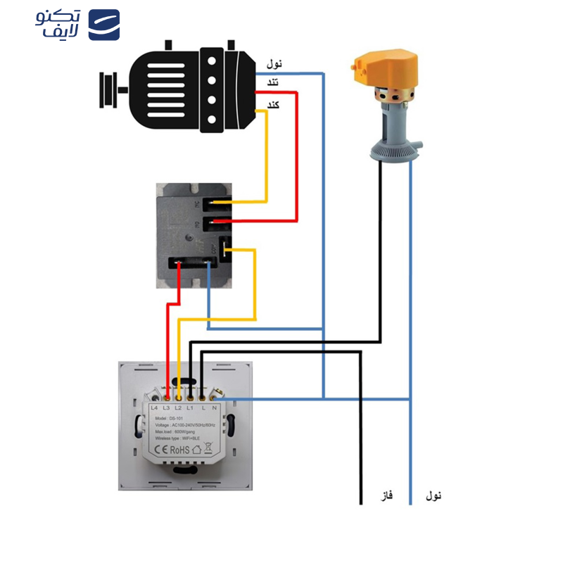 کلید هوشمند تویا مدل کولر آبی کد 22110111