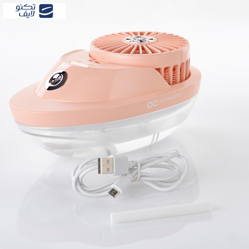 پنکه شارژی گیفت کالکشن مدل aqua ظرفیت 2000 میلی آمپر ساعت