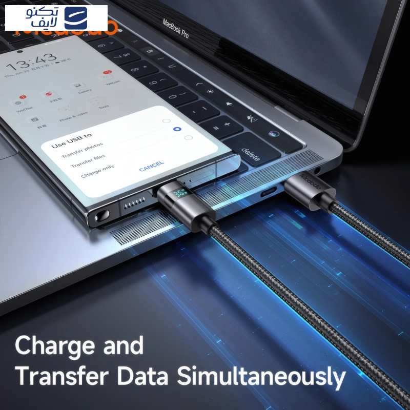 کابل تبدیل USB به USB-C مک دودو مدل CA-652 طول 1.2 متر