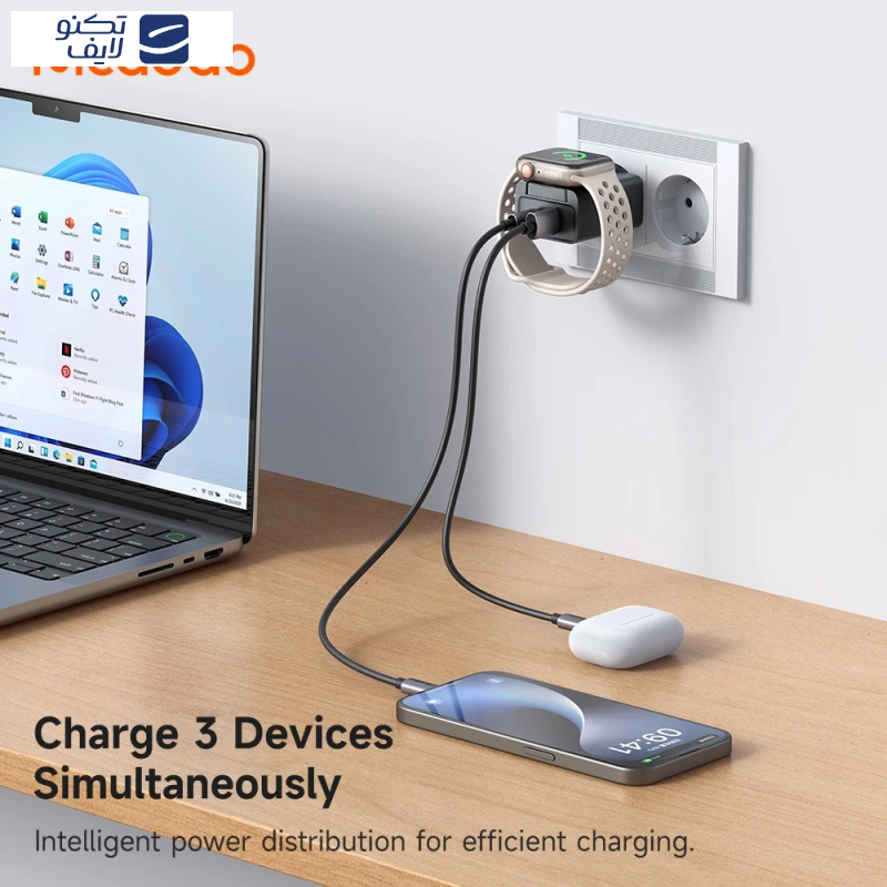 شارژر دیواری 30 وات مک دودو مدل Travel CH-3700 شارژر دیواری 30 وات مک دودو مدل Travel CH-3700