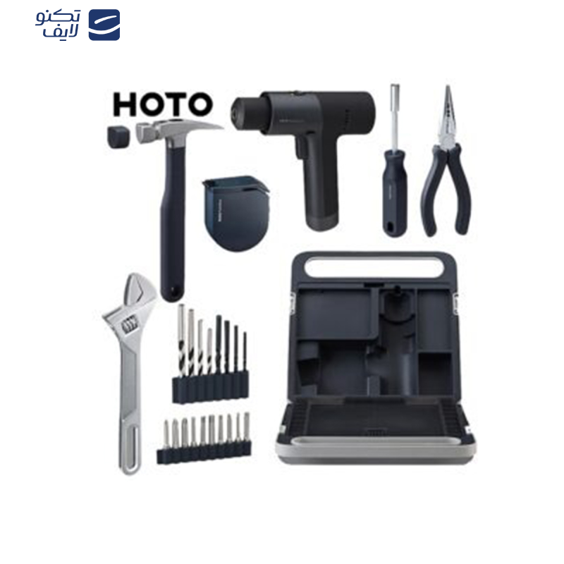  جعبه ابزار هوتو مدل Hoto Brushless Drill Kit QWDZGJ001