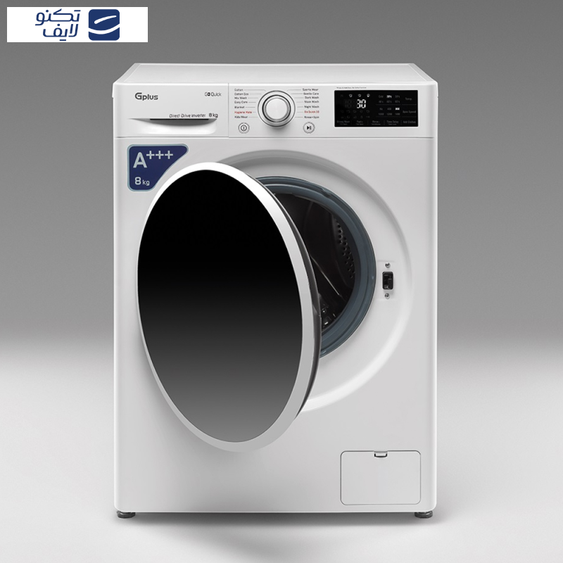 ماشین لباسشویی اتوماتیک جی پلاس مدل GWM-P87W ظرفیت 8 کیلوگرم