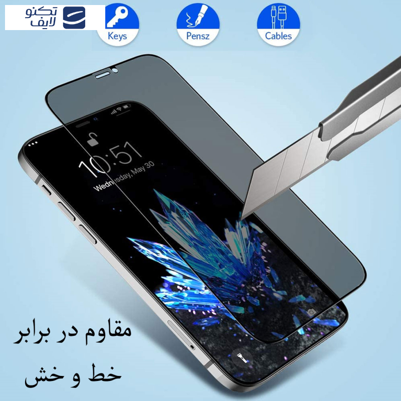 محافظ صفحه نمایش حریم شخصی مدل PRV مناسب برای گوشی موبایل اپل iPhone 12 Pro Max
