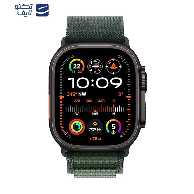 ساعت هوشمند اپل مدل Ultra 2 Black Titanium Case Alpine Loop 49mm 