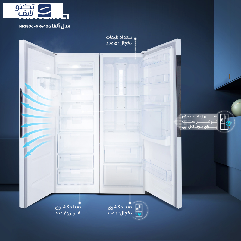 یخچال فریزر دوقلو 17 فوت هیمالیا مدل  NF280a-NR440a