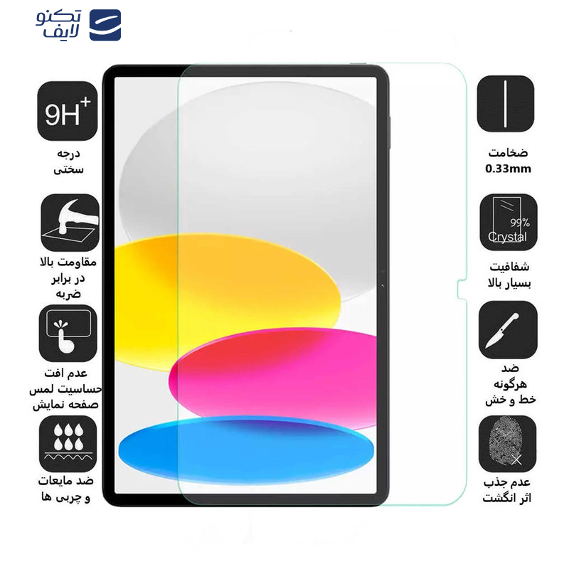 محافظ صفحه نمایش بوف مدل 5D مناسب برای تبلت اپل  (iPad A16/ iPad 11 (2025) / iPad 10/ iPad 10.9 (2022