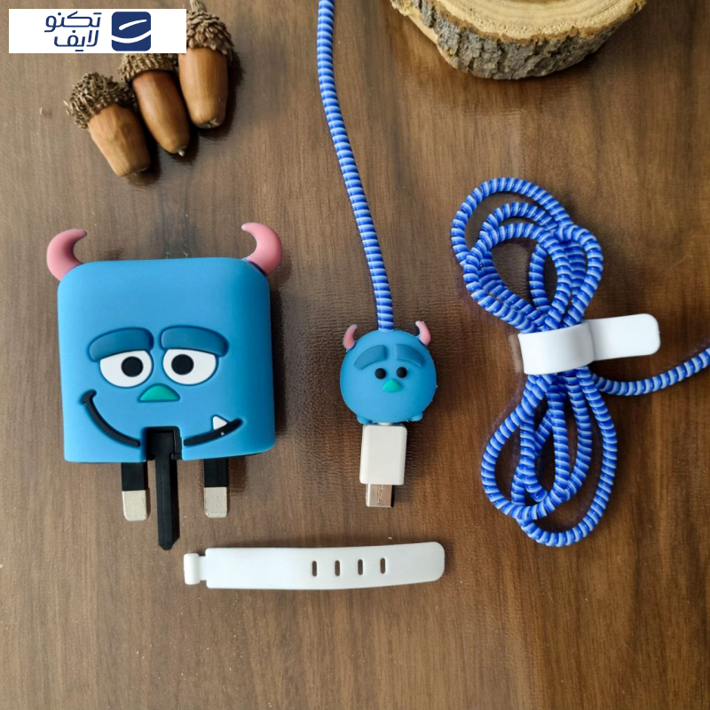 محافظ کابل و شارژر دیواری سانیلند طرح سالیوان مجموعه 4 عددی