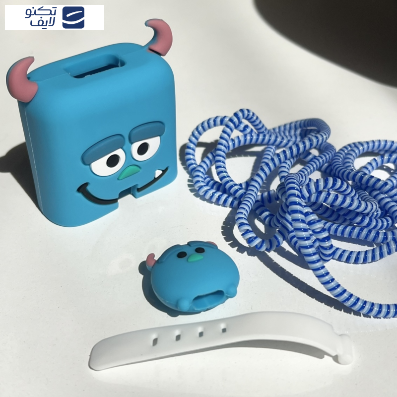 محافظ کابل طرح سالیوان به همراه محافظ شارژر دیواری مجموعه 4 عددی