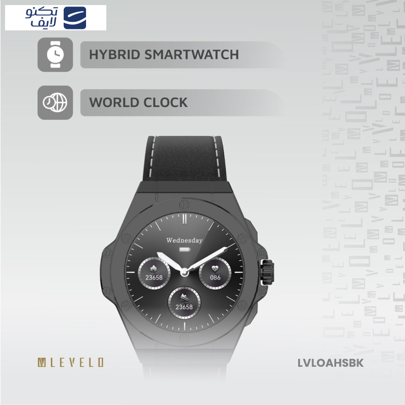 ساعت هوشمند 44 میلی متری لولو مدل Oak Automatique Hybrid بند چرم