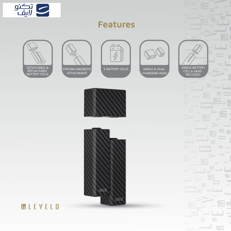 پاوربانک لولو  مدل SwapCell ظرفیت 14400 میلی آمپر ساعت