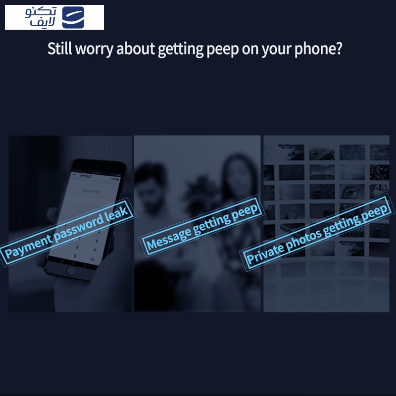 محافظ صفحه نمایش حریم شخصی بوف مدل 5D Privacy مناسب برای گوشی موبایل اپل iPhone 16e/14/13 Pro/13
