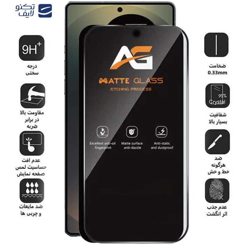 محافظ صفحه نمایش مات اپیکوی مدل AG Matte Etching مناسب برای گوشی موبایل سامسونگ Galaxy S24 Ultra