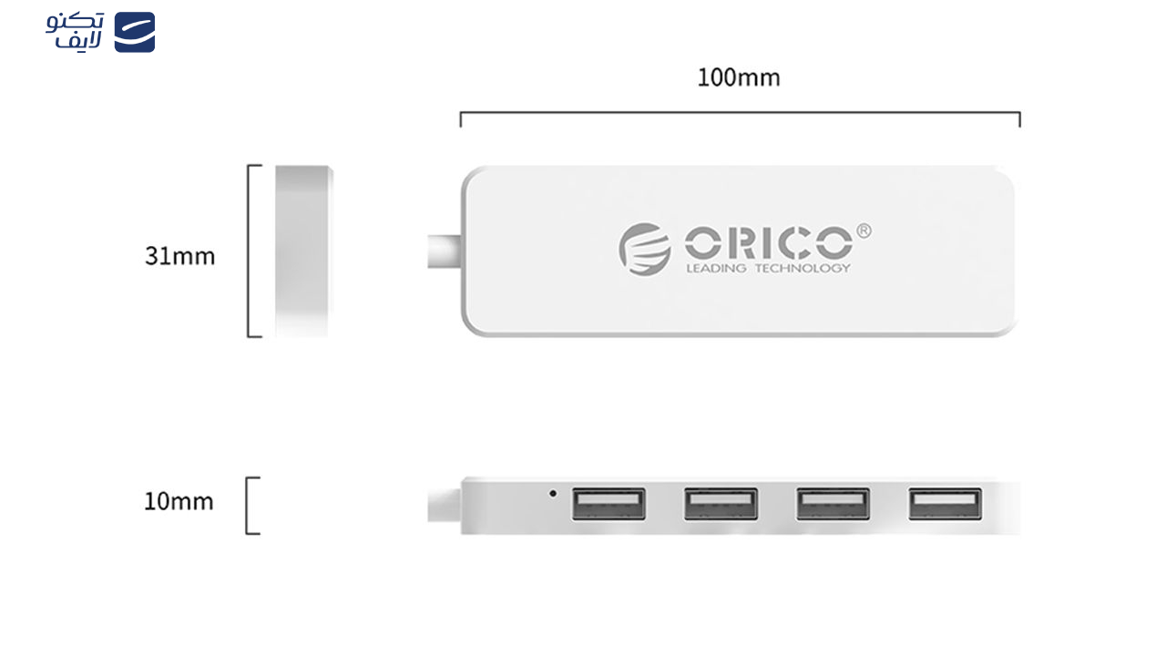 هاب USB 2.0 چهار پورت اوریکو مدل FL01
