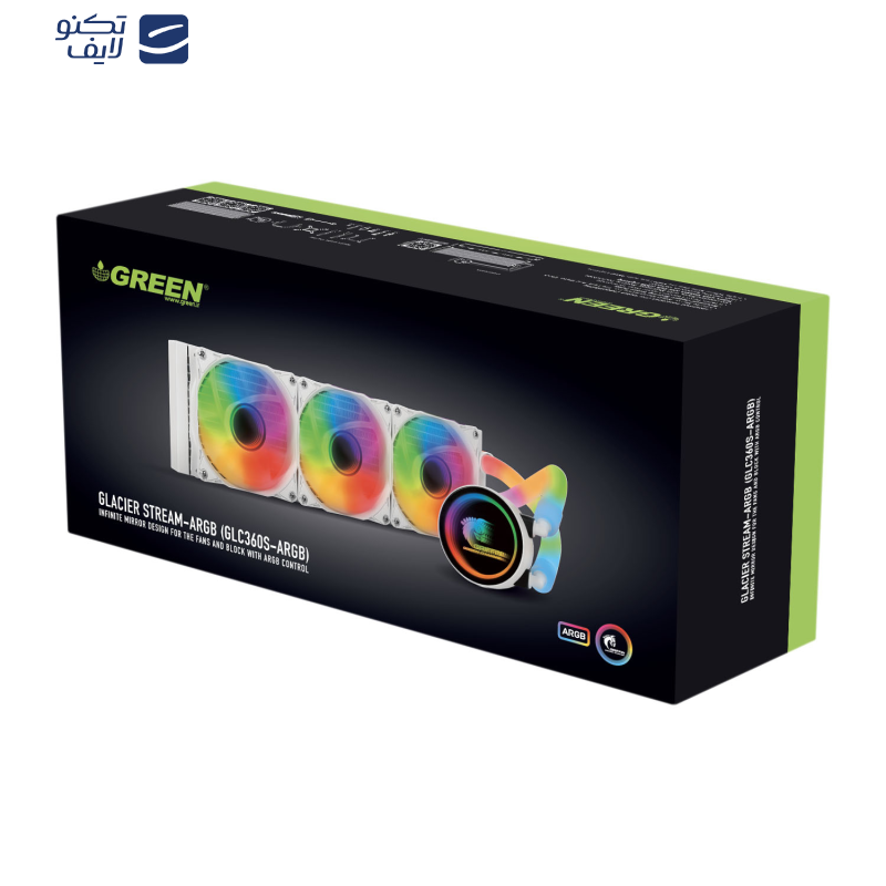 سیستم خنک کننده آبی گرین مدل GLACIER 360 STREAM-ARGB