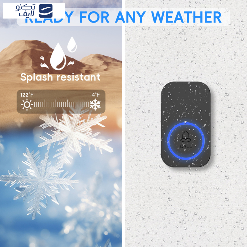 زنگ بی سیم مدل هوشمند درب کد ZA2 به همراه دو شستی