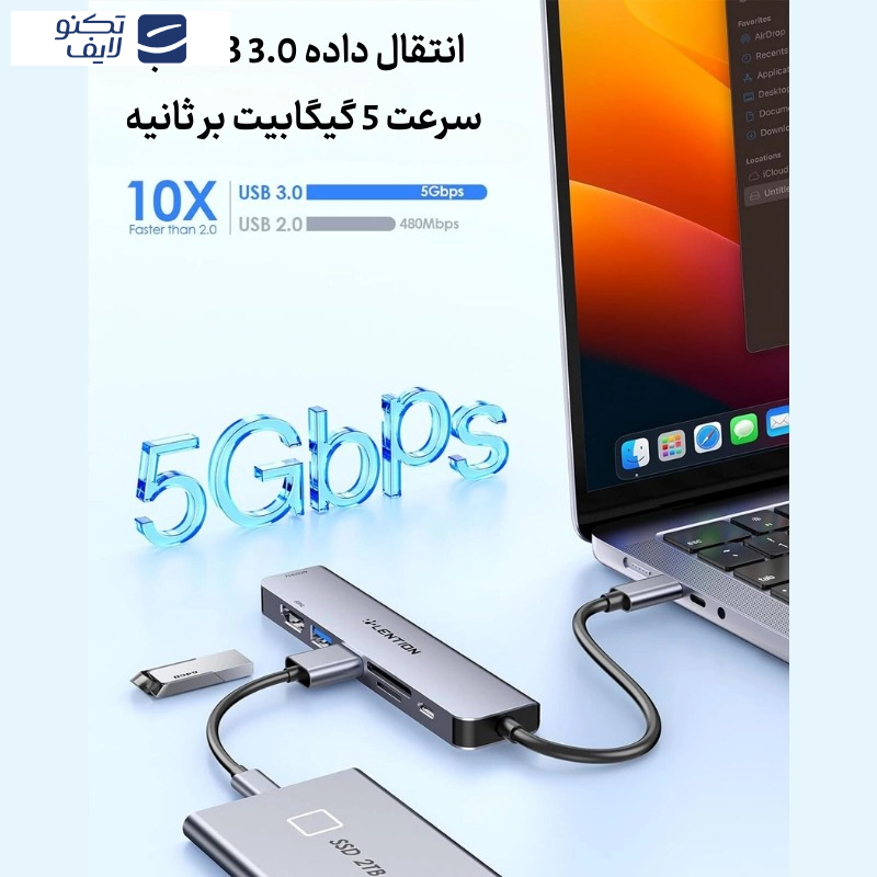 هاب 7 پورت USB-C لنشن مدل Ce45