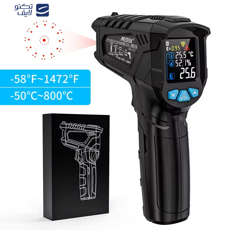 ترمومتر لیزری دیجیتال مستک مدل IR01D