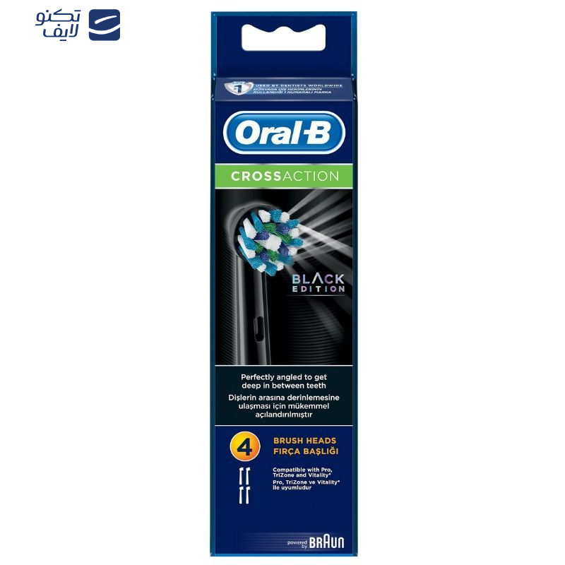 سری مسواک برقی اورال-بی مدل EB50 CROSS ACTION بسته 4 عددی