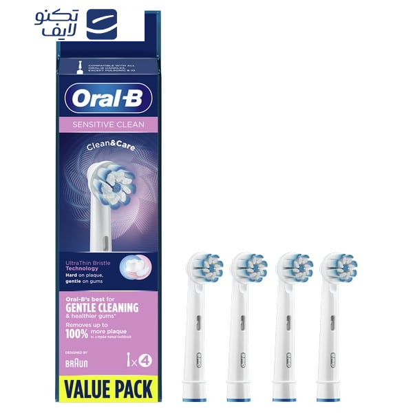 سری یدک مسواک برقی اورال-بی مدل Sensitive Clean بسته 4 عددی