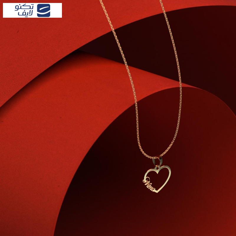 گردنبند طلا 18 عیار زنانه مدوپد مدل اسم نیما nima کد HE2-1-1203
