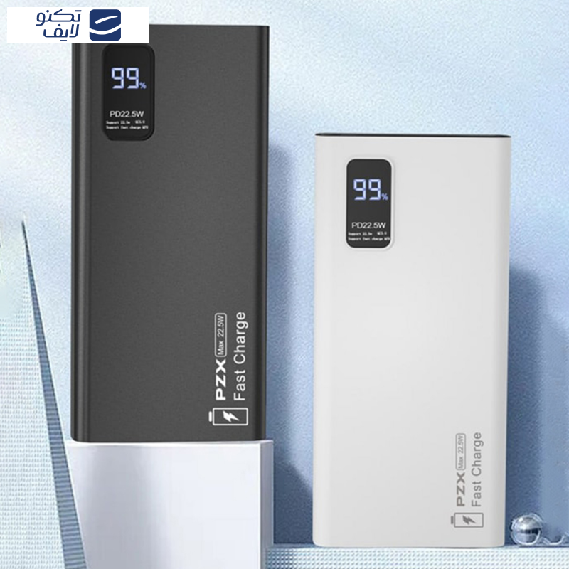 پاوربانک پی زد ایکس مدل V83 Fast Charge 22.5W ظرفیت 20000 میلی آمپر ساعت