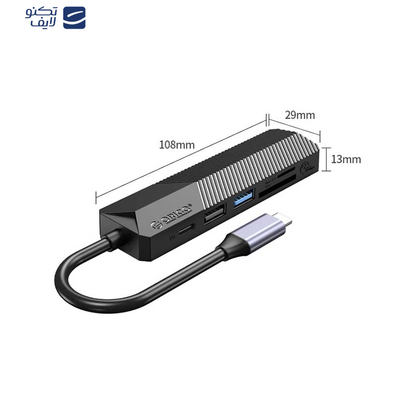 هاب شش پورت USB-C اوریکو مدل MDK-6P