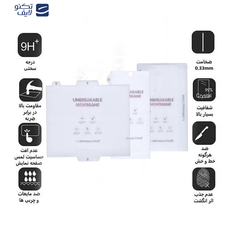 محافظ صفحه نمایش مات بوف مدل Hydrogel-Matte مناسب برای گوشی موبایل سامسونگ Galaxy Z Fold 7 به همراه محافظ پشت گوشی