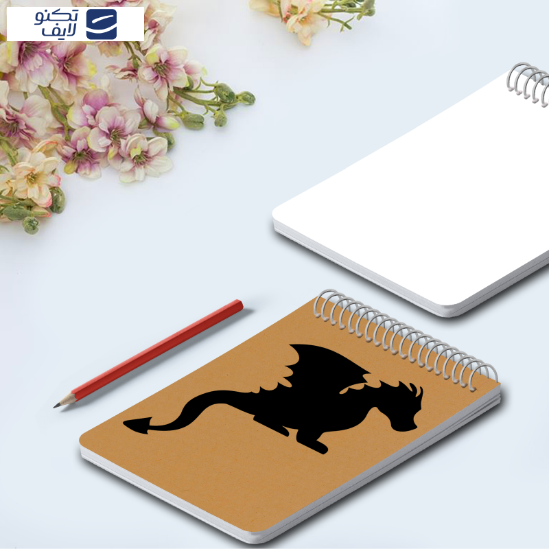 دفترچه یادداشت 100 برگ مستر راد طرح اژدها کد fantasy 1702