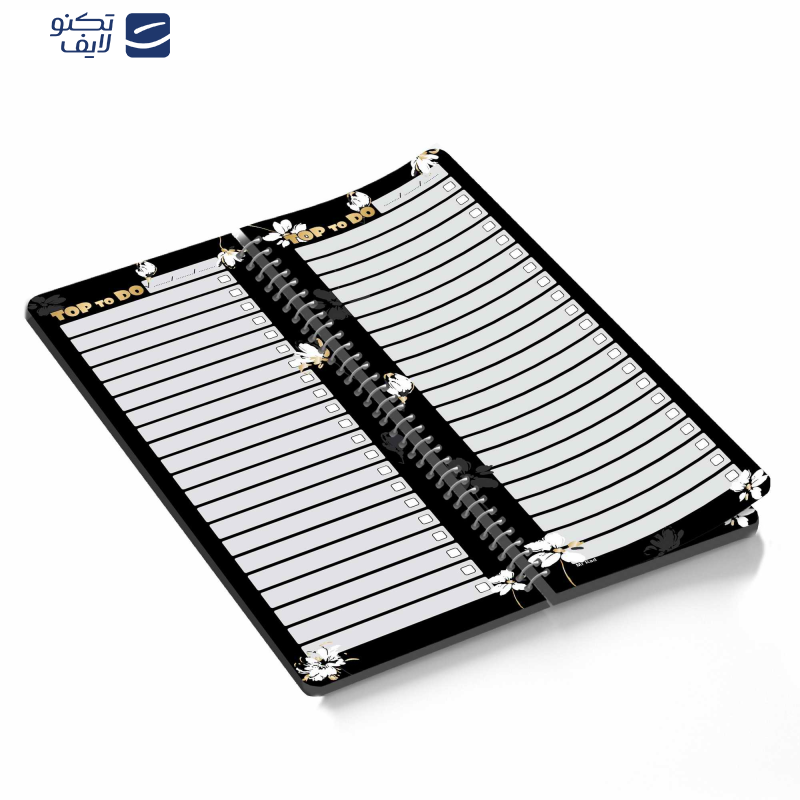 دفترچه یادداشت مستر راد مدل to do list طرح گل آرزوها کد fiory 1825 