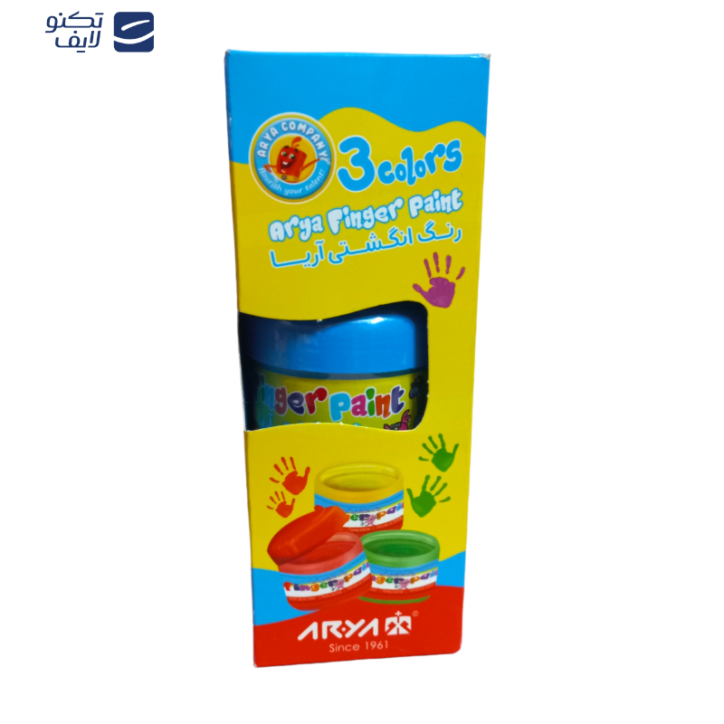 رنگ انگشتی 3 رنگ آریا مدل 02 به همراه پاستل روغنی