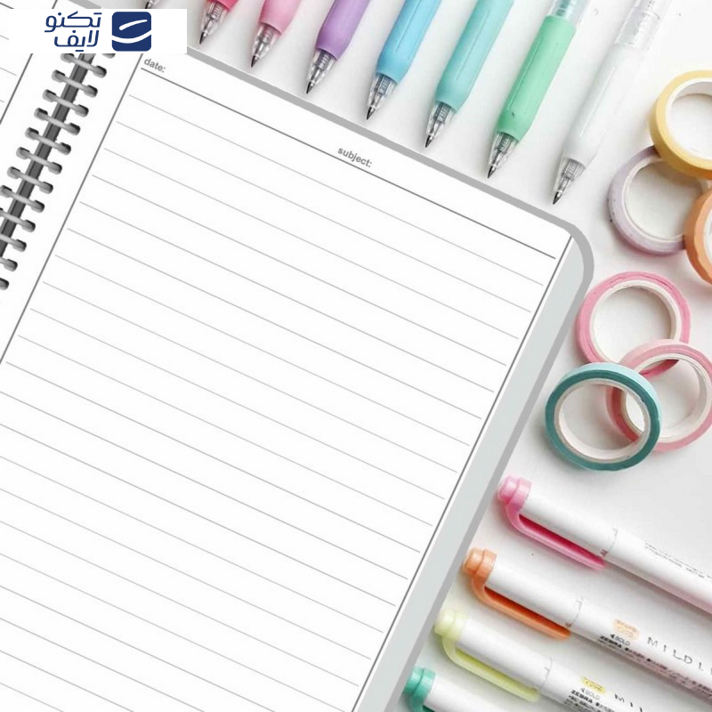 دفتر مشق مستر راد طرح ماه و ستاره کد fiory 2102 به همراه جامدادی