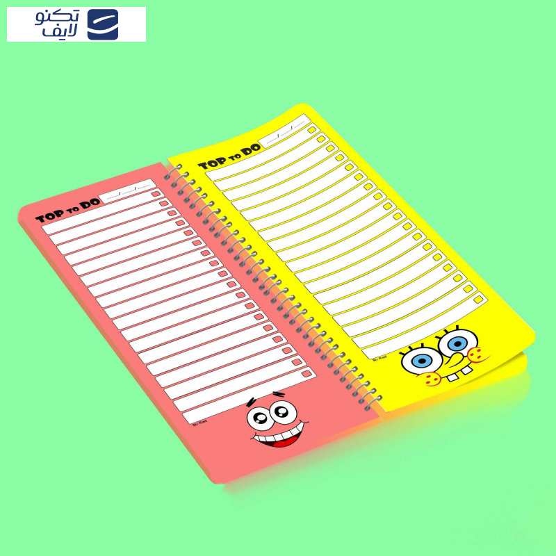 دفترچه یادداشت مستر راد مدل to do list طرح باب اسفنجی کد fiory 1762