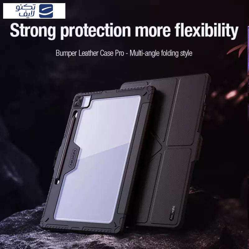کیف کلاسوری نیلکین مدل Bumper Pro Multi-angle folding style مناسب برای تبلت سامسونگ Galaxy Tab S10 FE Plus