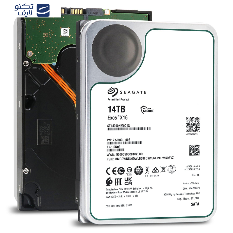 هارد دیسک اینترنال سیگیت مدل Exos ST14000NM001G ظرفیت 14 ترابایت