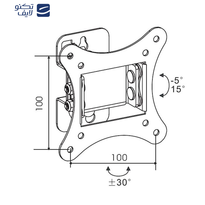 پایه مانیتور دیواری ال سی دی ارم مدل LW-85 مناسب برای سایز 15 تا 29 اینچ