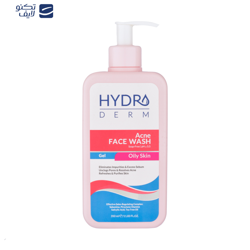 ژل شست‌وشوی صورت هیدرودرم مدل Acne مناسب پوست‌های چرب حجم 350 میلی‌لیتر